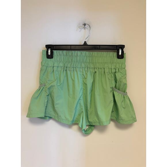 Free People Movement Get Your Flirt On Shorts Medium Lime Green - Picture 2 of 6